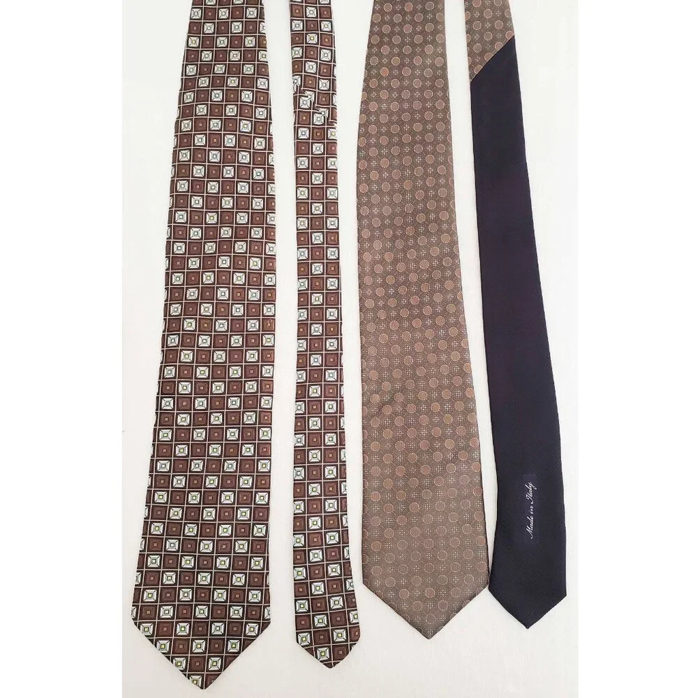 Lot Bundle of 10 Men's Designer Ties Zegna Sulka Isaia Ted Baker Brooks Brothers